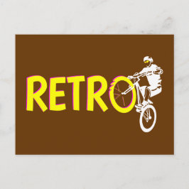 Retro Mountain Bike Rad Stand Postkarte