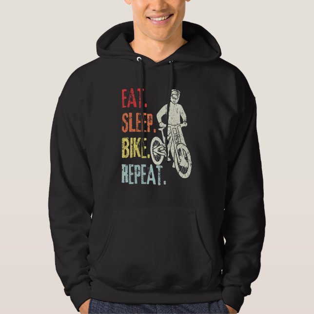 Retro Mountain Biking Fahrrad Rad fahren essen Sle Hoodie (Vorderseite)