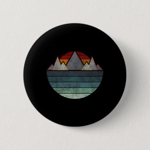 Retro Mountain Outdoors - Wandern, Camping, Felsen Button