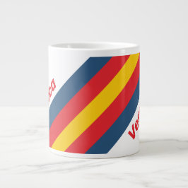 Retro Mountain Stripes with Name Jumbo-Tasse