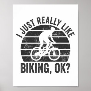 Retro-Mountainbike, ich mag Radfahren einfach wirk Poster