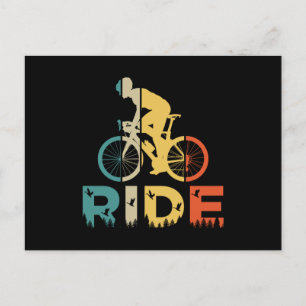 Retro-Mountainbike und Outdoor Postkarte