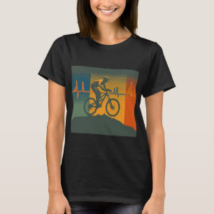 Retro-Mountainbiker-Herzschlag T-Shirt