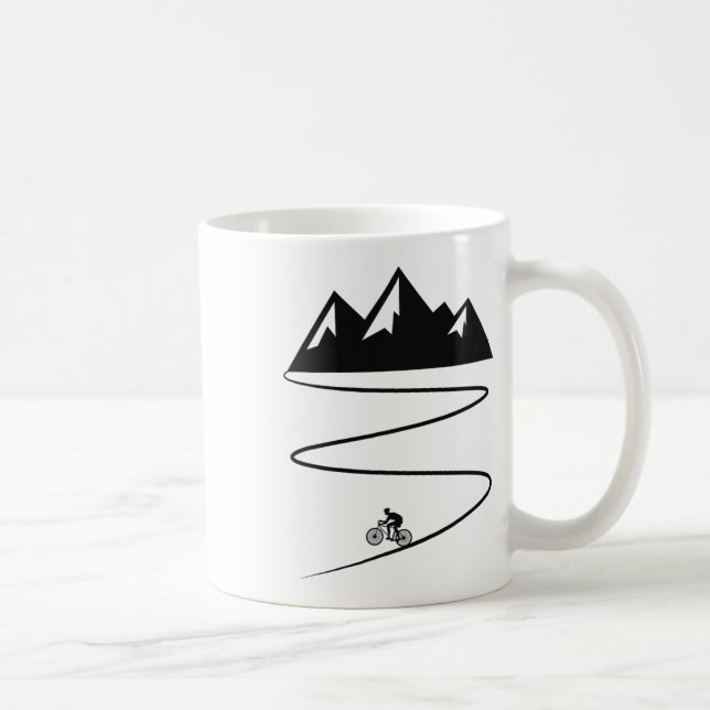 Retro-Mountainbiking Retro-Biker-Grafik Männer Fra Kaffeetasse (Rechts)