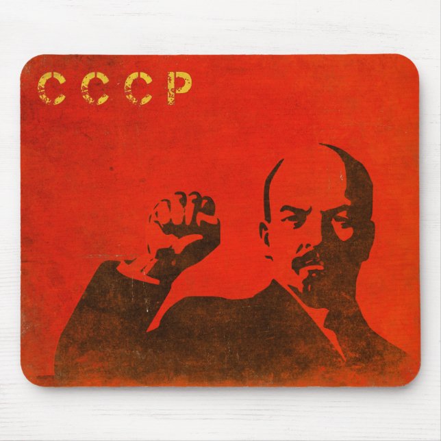 Retro Mousepad mit Vintagem Druck Lenin UDSSR (Vorne)
