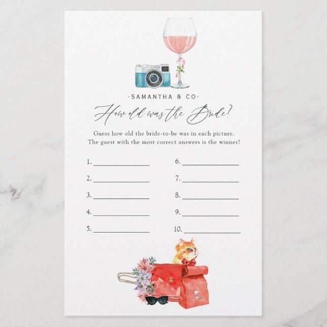 Retro Movie Christmas Brautparty Game (Vorderseite)