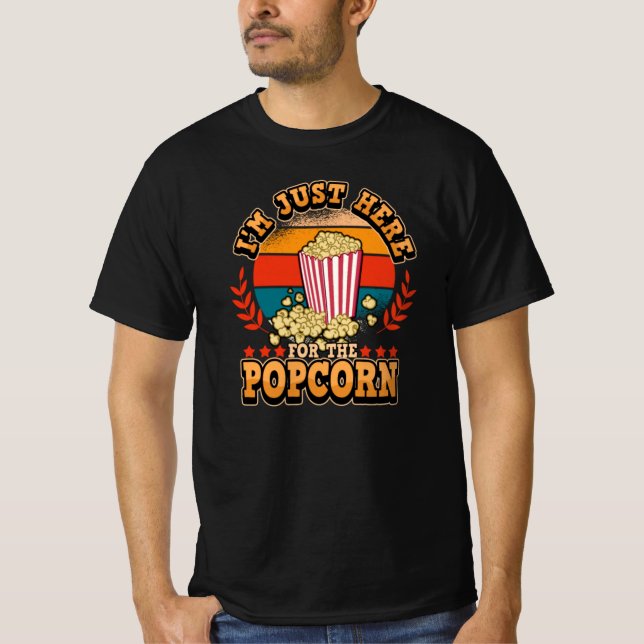Retro Movie Cinema Movie Popcorn Funny Sprichwort T-Shirt (Vorderseite)
