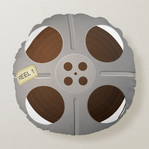 RETRO MOVIE REEL CLASSIC DESIGN RUNDES KISSEN