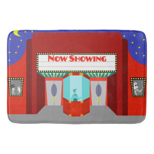 Retro Movie Theater Bath Mat Badematte