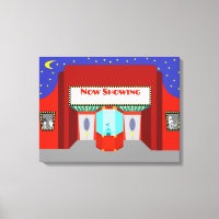 Retro Movie Theater gestylte Canvas Print