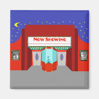 Retro Movie Theater Magnet
