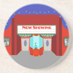Retro Movie Theater Sandstone Untersetzer