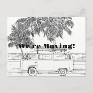 RETRO MOVING POSTCARD FEIERTAGSPOSTKARTE