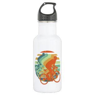 Retro MTB Dirt Biker BMX Fahrradfahrer Radrenner L Edelstahlflasche