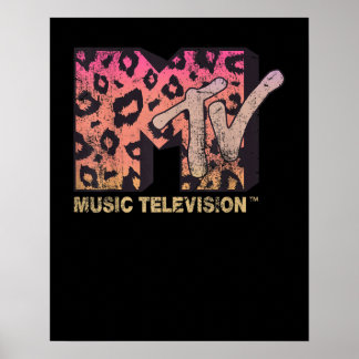 Retro-MTV-Logo-Leopard-Printmedien Poster