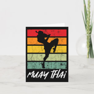 Retro Muay Thai Vintage MMA Martial Arts Thailand Karte