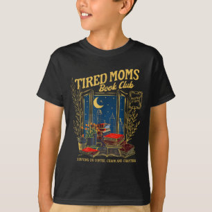 Retro müde Mütter Buchclub buchliebend Bücherwurm T-Shirt