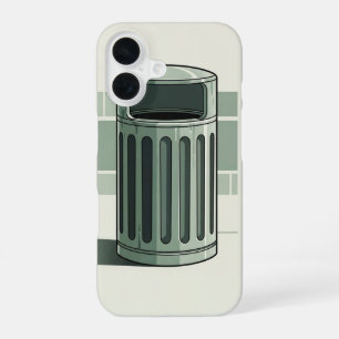 Retro-Mülleimer einfach iPhone 16 Hülle