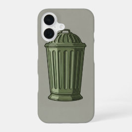 Retro-Mülleimer einfach iPhone 16 Hülle