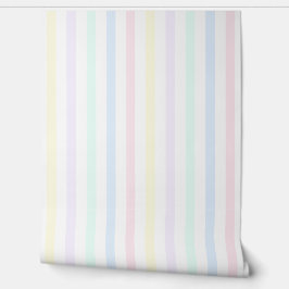 Retro Multicolor Candy Stripe Pastel Tapete