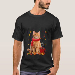Retro Munchkin Cat Coffee Erntedank Herbst V Ne T-Shirt