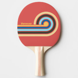Retro Murmur Lockenstreifen mit Namen Tischtennis Schläger