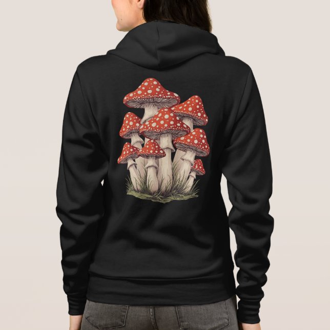 Retro Mushroom Cluster Art - Women’s Zip-Up Hoodie (Rückseite)
