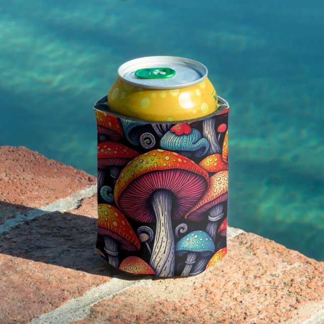 Retro Mushroom Magic Can Cooler Dosenkühler (In Situ Pool)