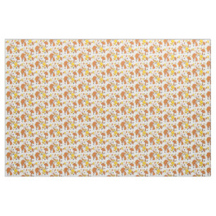 Retro Mushroom Muster Stoff