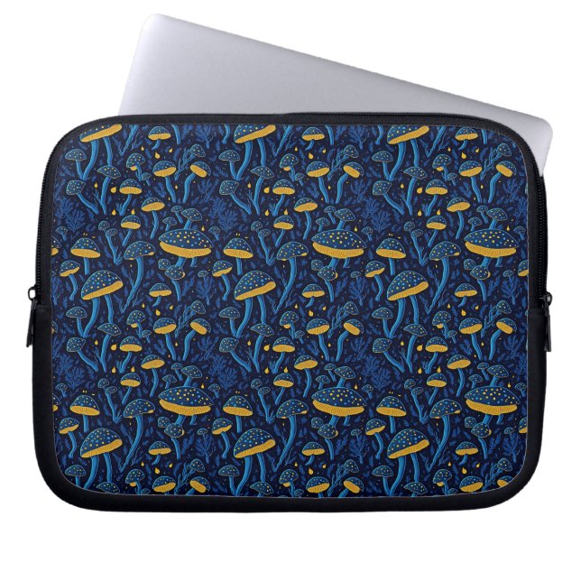 Retro Mushroom Vibes Laptopschutzhülle (Vorderseite)