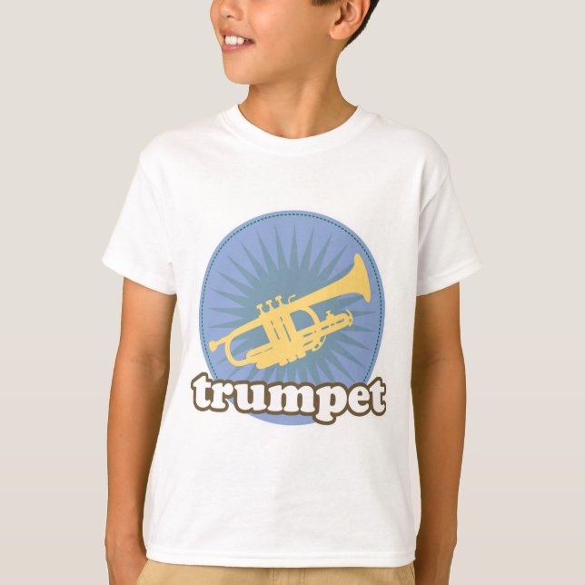 Retro Music Attitude Trumpet Geschenk T-Shirt (Vorderseite)