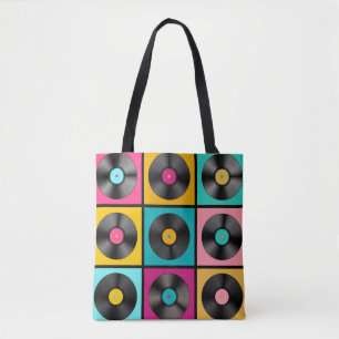 Retro Music Background mit Vinyl Platten - vintag
