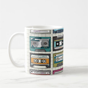 Retro Music Cassette: Nostalgisches Symbol Kaffeetasse