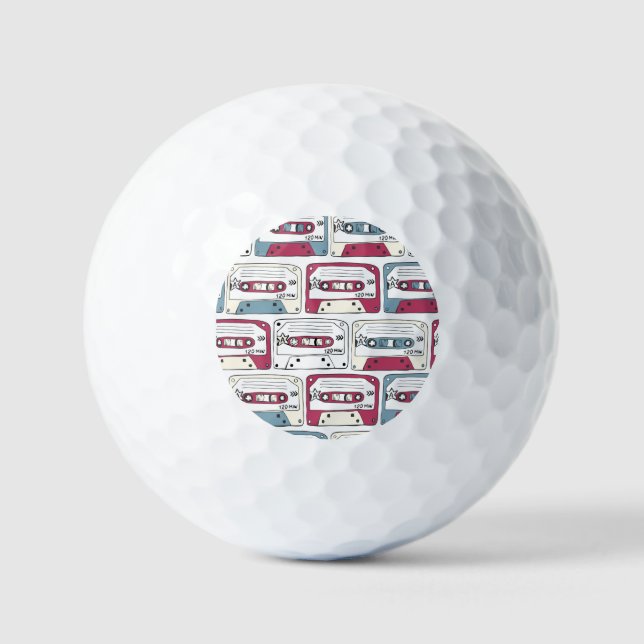 Retro Music Cassettes: Rock Background Pattern Golfball (Vorderseite)
