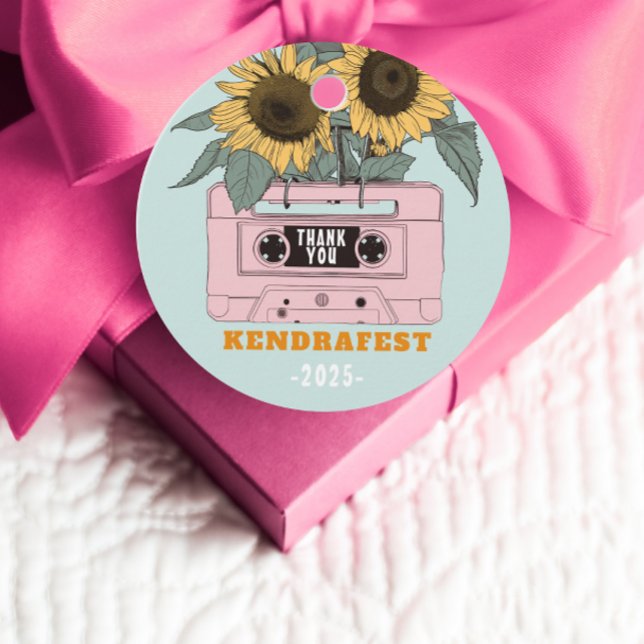 Retro Music Festival Dance Party Geschenkanhänger (Von Creator hochgeladen)