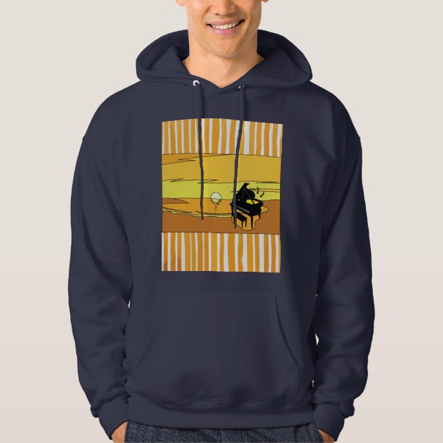 Retro Music Piano Hoodie (Vorderseite)