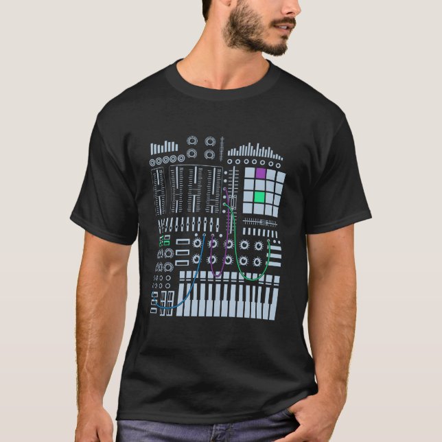 Retro Music Studio Equipment for Music Producer bo T-Shirt (Vorderseite)