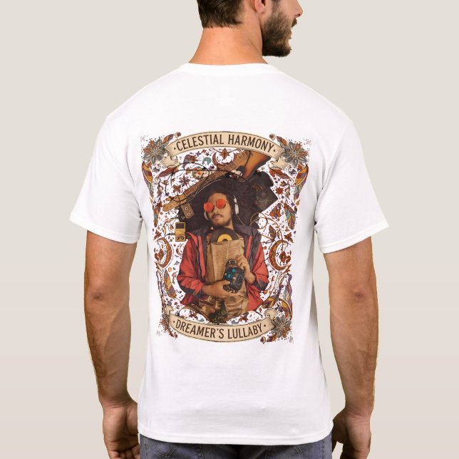 Retro Music Vibes & Dreamer’s Lullaby Graphic T-Shirt (Rückseite)