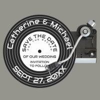 Retro Music Vinyl Record Einzigartig Save the Date