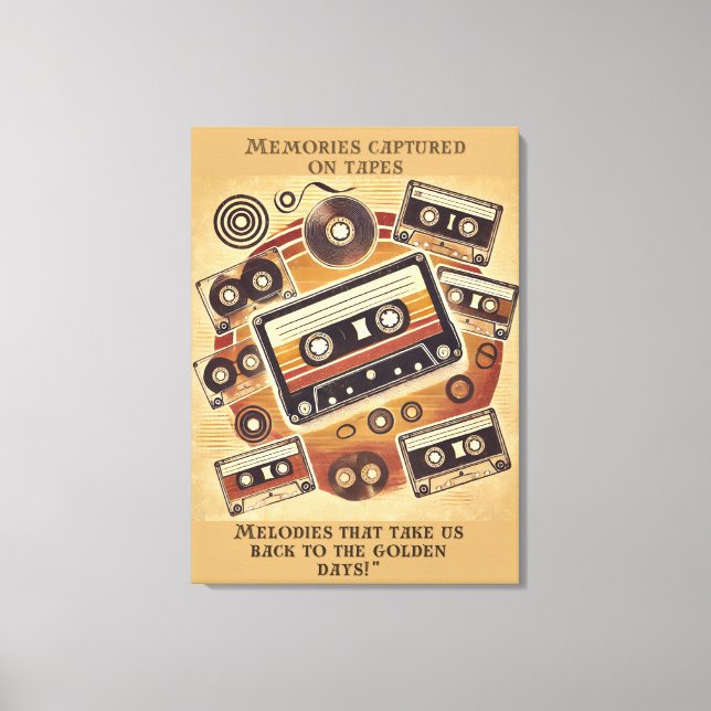 Retro Music Wall canva print Leinwanddruck (Vorderseite)