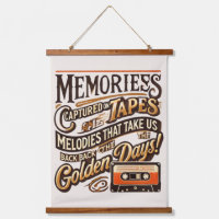 Retro Music Wall Tapestry - Vintages Kassettenband