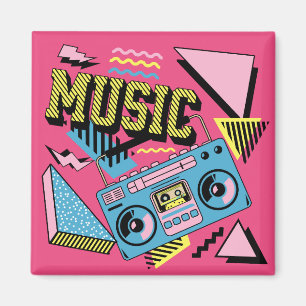 Retro-Musik-Boombox-Design Magnet