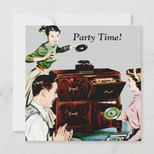 Retro-Musik Einladung