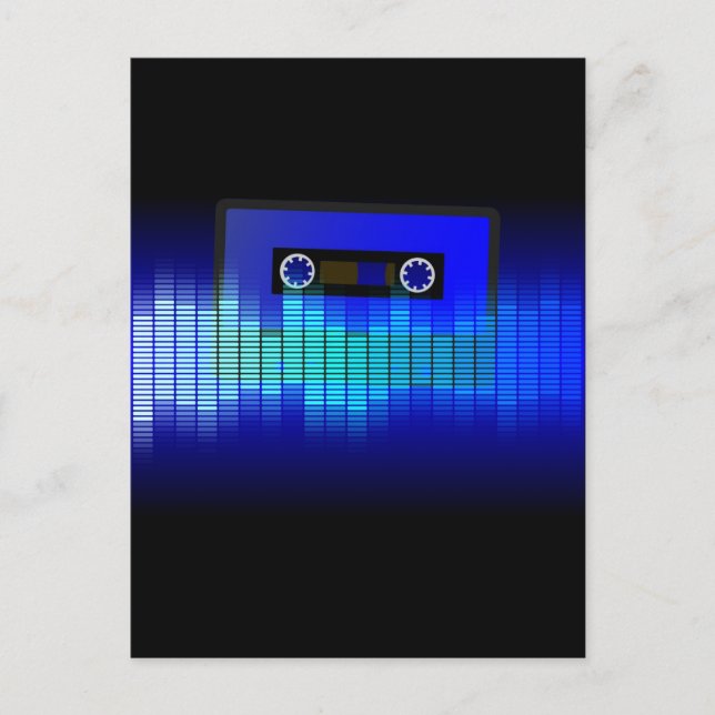 Retro-Musik Postkarte (Vorderseite)