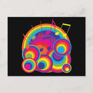 Retro-Musik Postkarte