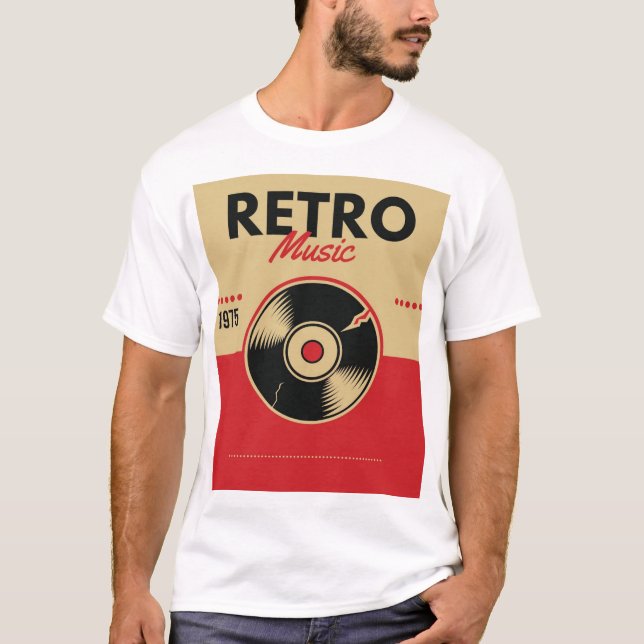 Retro-Musik T-Shirt (Vorderseite)