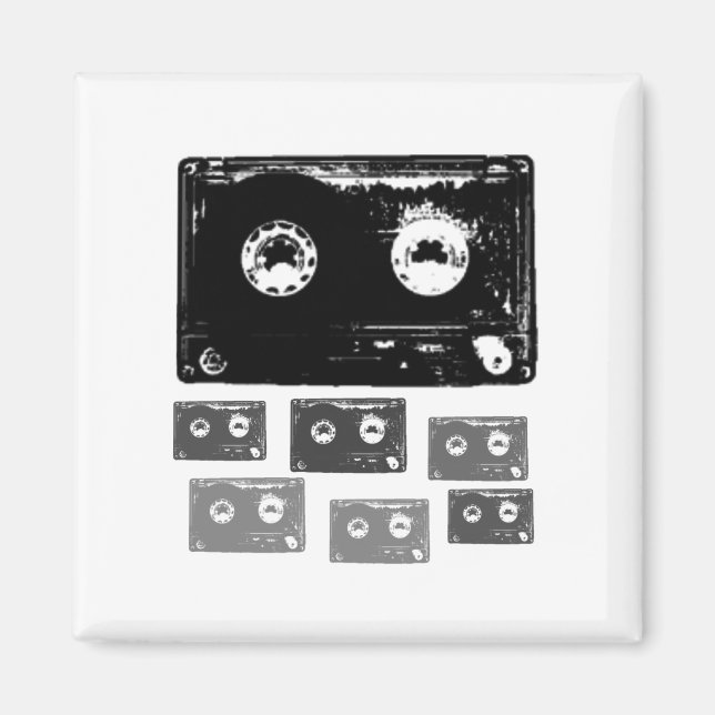Retro-Musikdesign! Magnet (Vorne)
