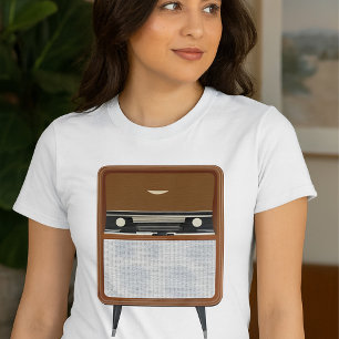 Retro-Musikliebhaber Funkgerät im Mid-Century-Stil T-Shirt