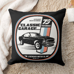 Retro Muskel Car Revival T-Shirt Kissen