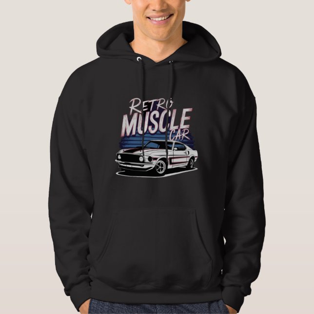 Retro-Muskel Hoodie (Vorderseite)